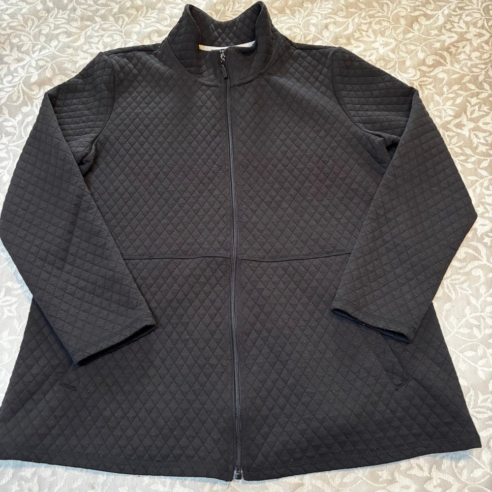 Jones New York Quilted Jacket‎ Black Women's XL (C24)